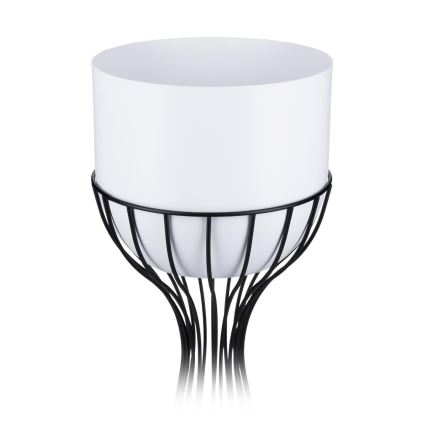 Metal flowerpot LOFT 68x20 cm black/white
