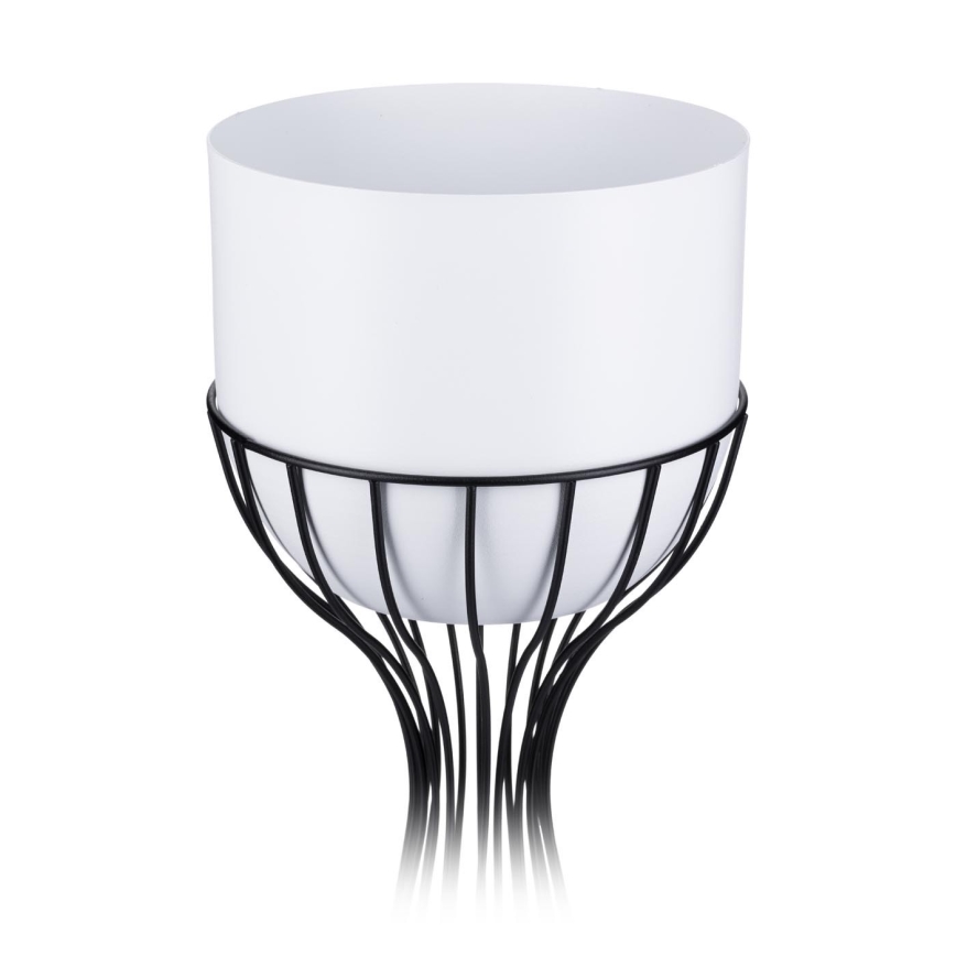 Metal flowerpot LOFT 68x20 cm black/white