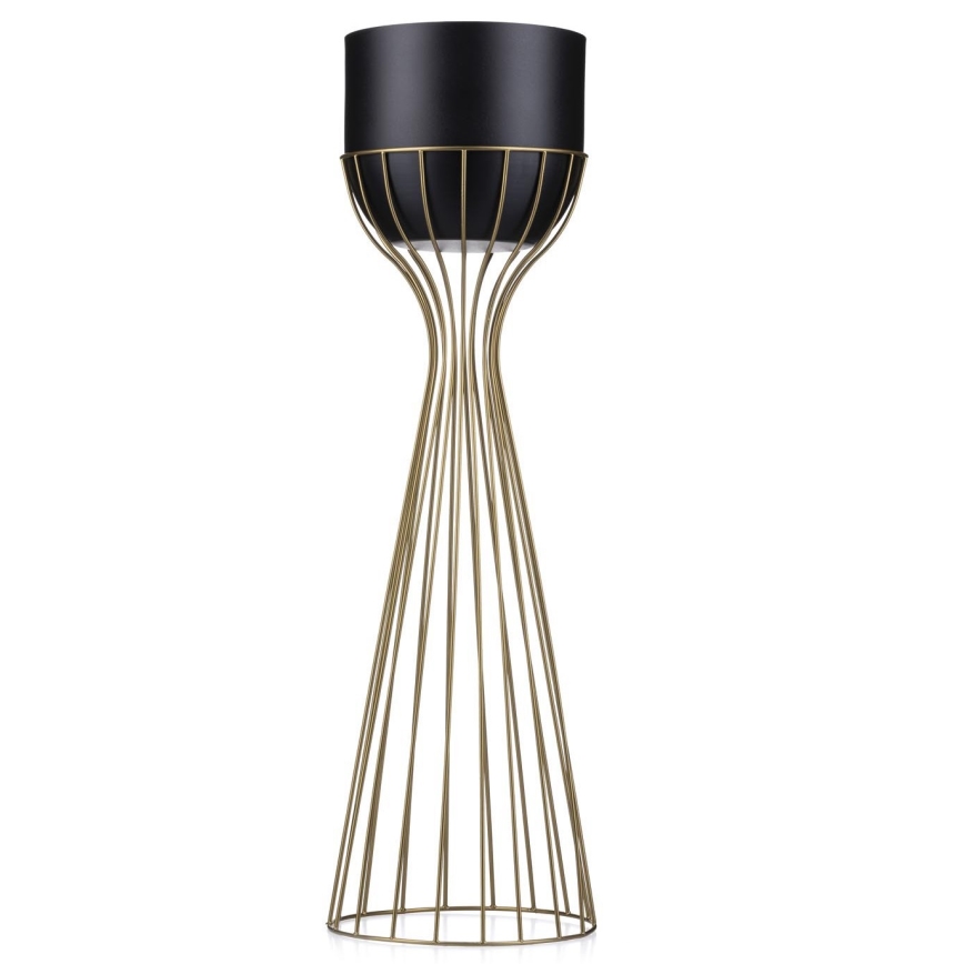 Metal flowerpot LOFT 68x20 cm gold/black