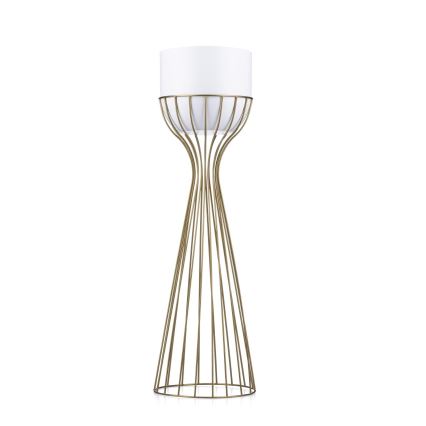 Metal flowerpot LOFT 68x20 cm gold/white