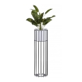 Metal flowerpot LOFT 70x20 cm black/white
