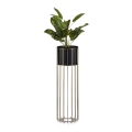Metal flowerpot LOFT 70x20 cm gold/black