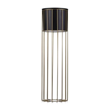 Metal flowerpot LOFT 70x20 cm gold/black