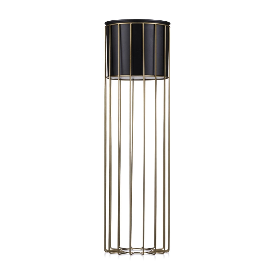 Metal flowerpot LOFT 70x20 cm gold/black