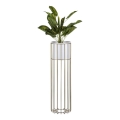 Metal flowerpot LOFT 70x20 cm gold/white