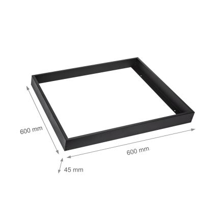 Metal frame for the installation of LED panels 600x600 mm black
