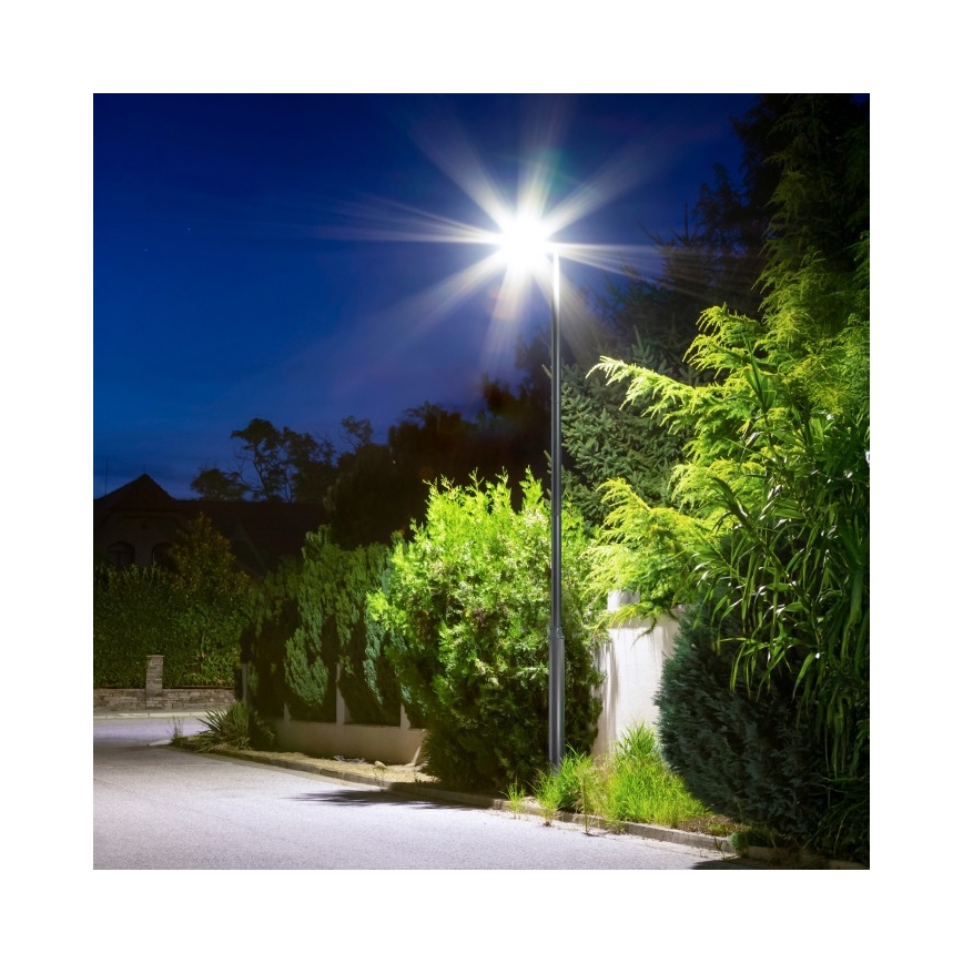 Metal pole for BASE outdoor lighting post, 3 m, gray