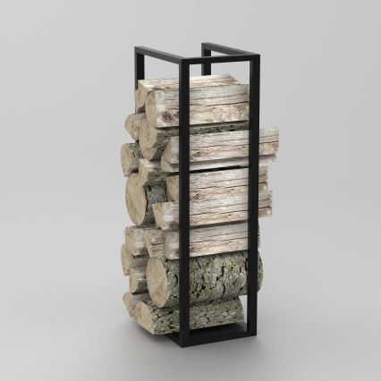 Metal stand for wood 100x30 cm black