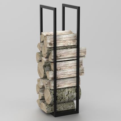 Metal stand for wood 120x40 cm black