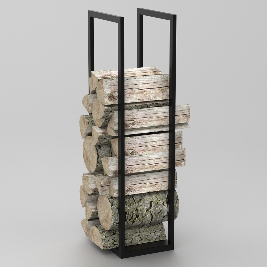 Metal stand for wood 120x40 cm black