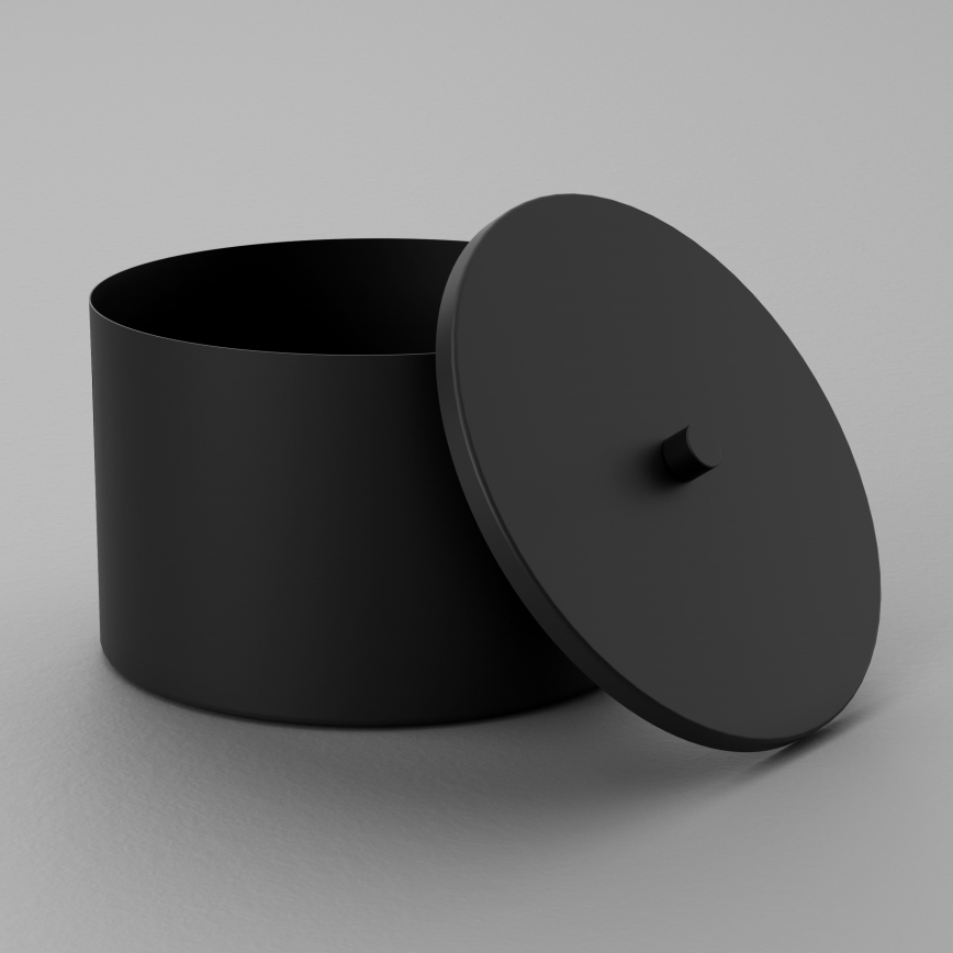 Metal storage box 12x17,5 cm black