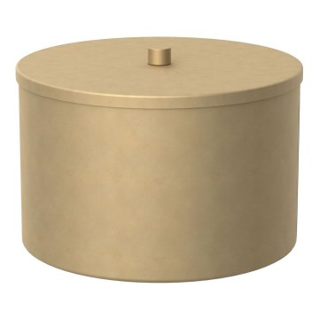 Metal storage box 12x17,5 cm gold