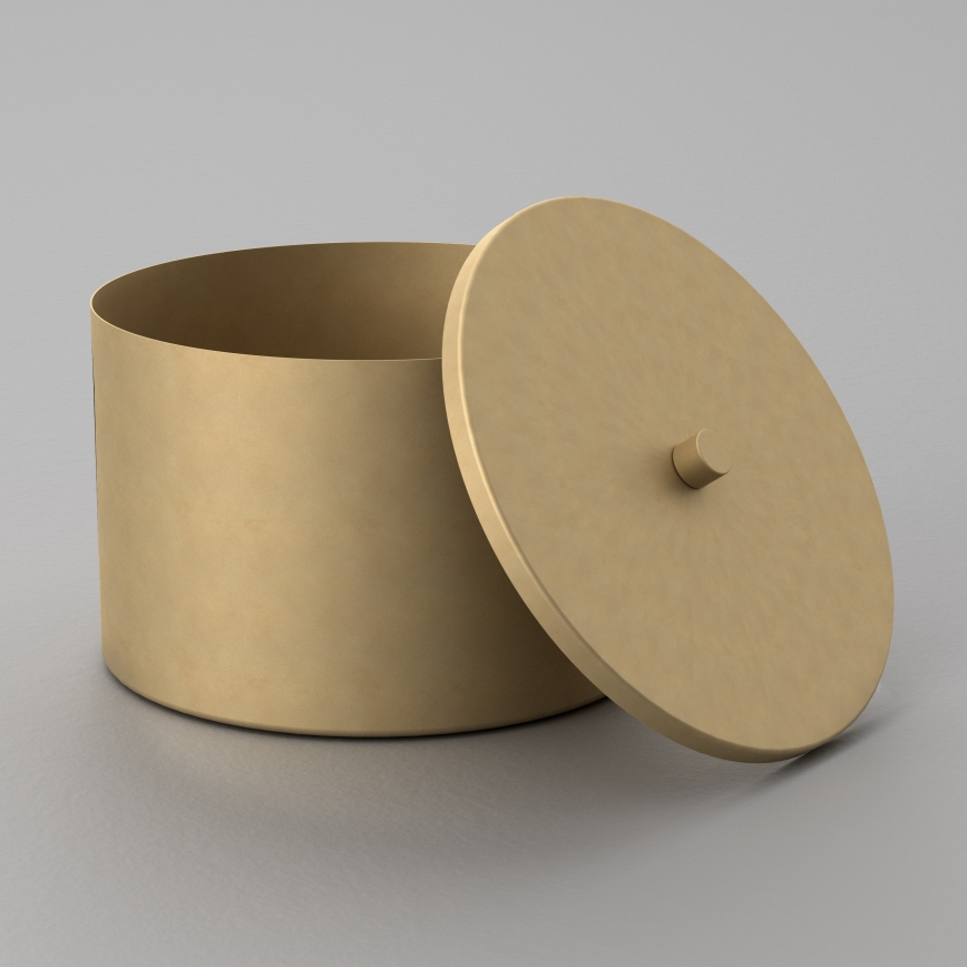 Metal storage box 12x17,5 cm gold