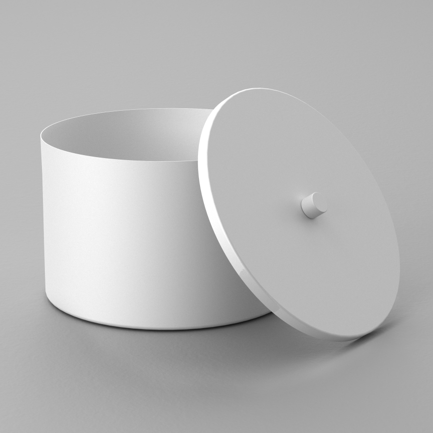 Metal storage box 12x17,5 cm white
