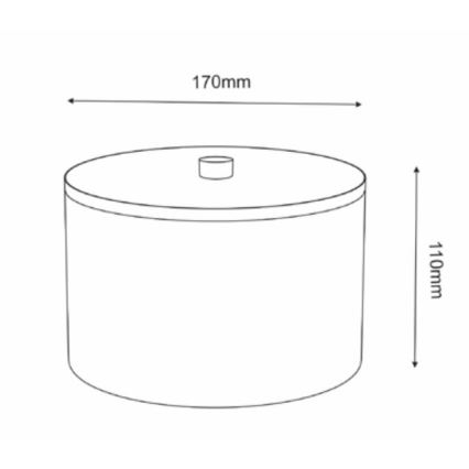 Metal storage box 12x17,5 cm white