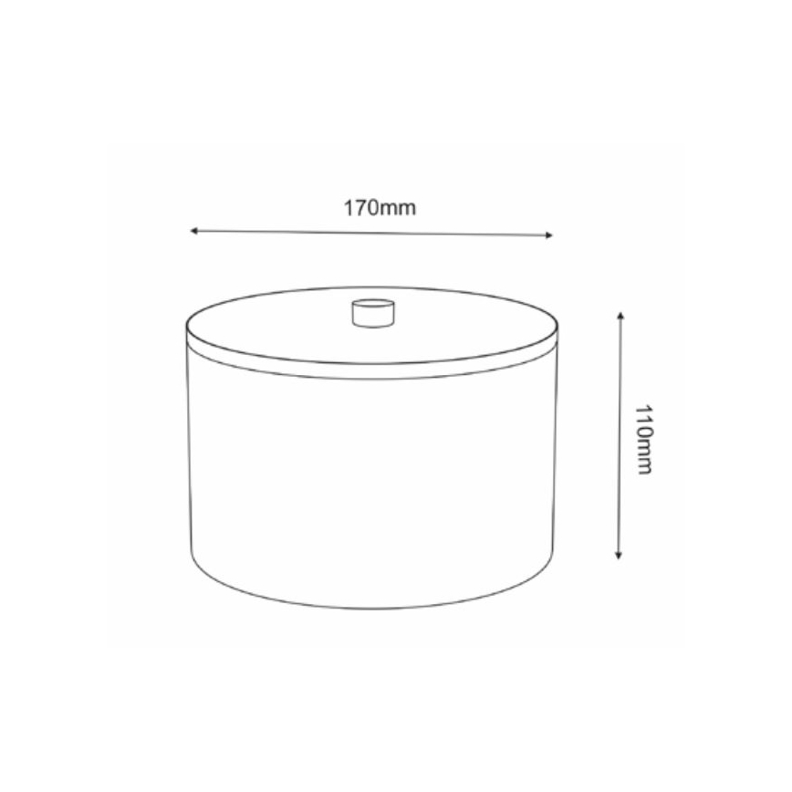 Metal storage box 12x17,5 cm white