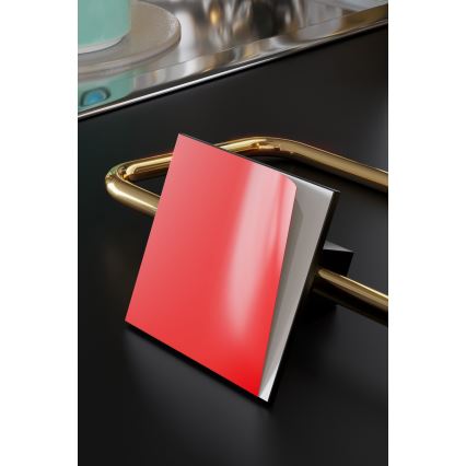 Metal toilet paper holder 8x16 cm black/gold