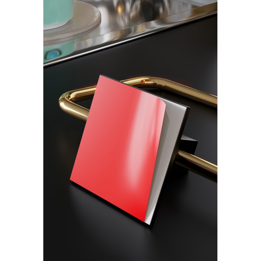 Metal toilet paper holder 8x16 cm black/gold