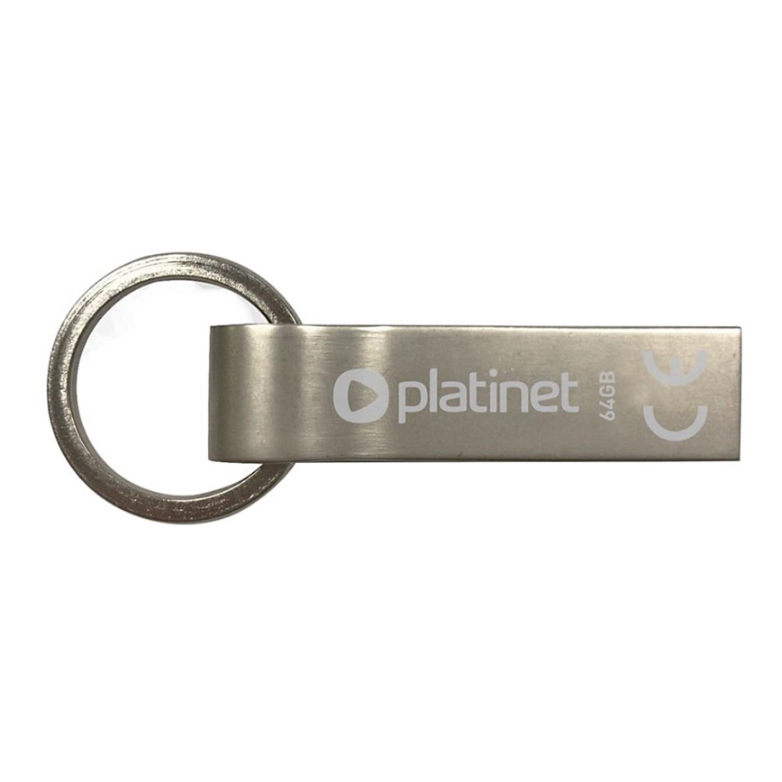 Metal waterproof Flash Disk USB 64GB matte chrome
