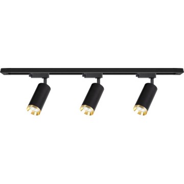 MICA track-mounted spotlight 3xGU10/10W/230V, black/gold