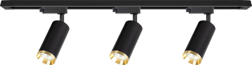 MICA track-mounted spotlight 3xGU10/10W/230V, black/gold
