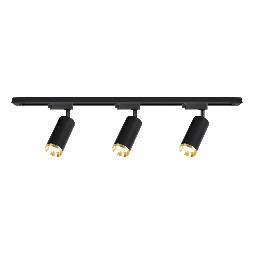 MICA track-mounted spotlight 3xGU10/10W/230V, black/gold