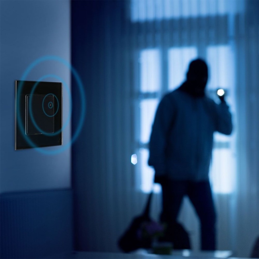Microwave motion sensor 180° 300W/230V black
