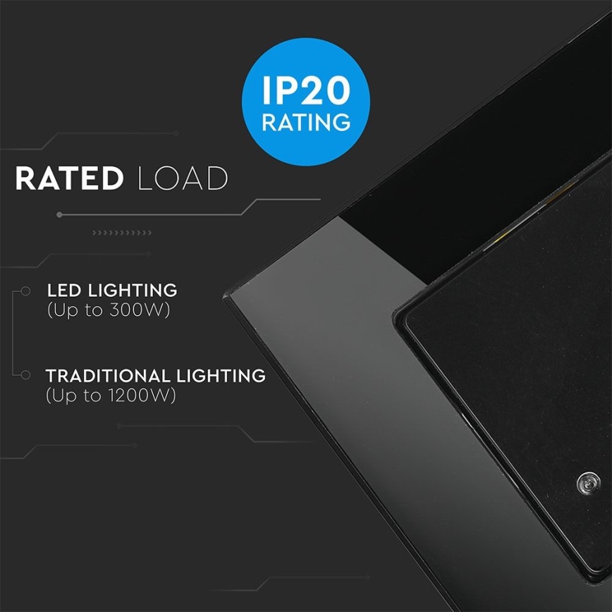 Microwave motion sensor 180° 300W/230V black