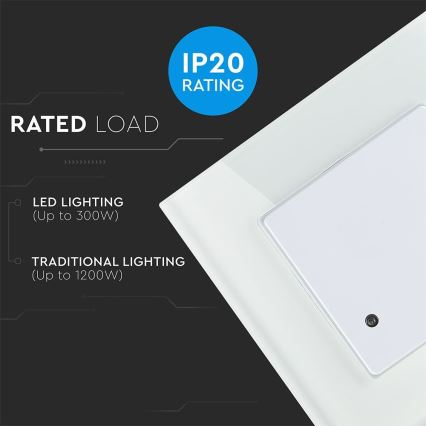 Microwave motion sensor 180° 300W/230V white