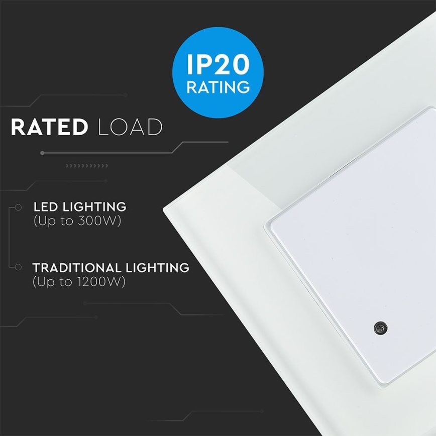 Microwave motion sensor 180° 300W/230V white