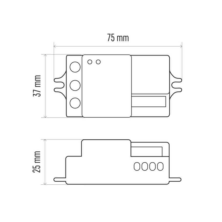 Microwave motion sensor MW B 360° 1200W/230V white