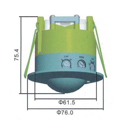 Microwave motion sensor recessed MW B 360° 1200W/230V white