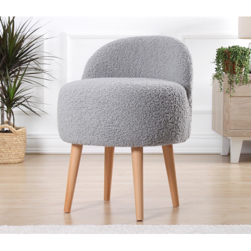 MIKI Ottoman, Ø 46 cm, Grey