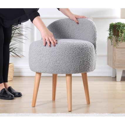 MIKI Ottoman, Ø 46 cm, Grey