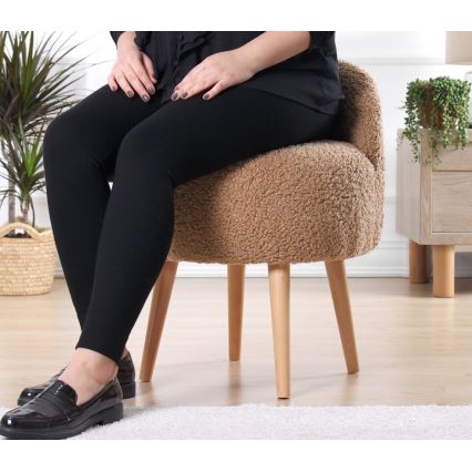 MIKI Pouf Ø 46 cm, Brown