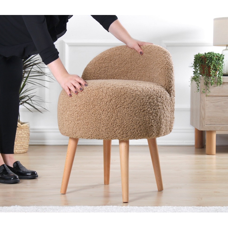 MIKI Pouf Ø 46 cm, Brown