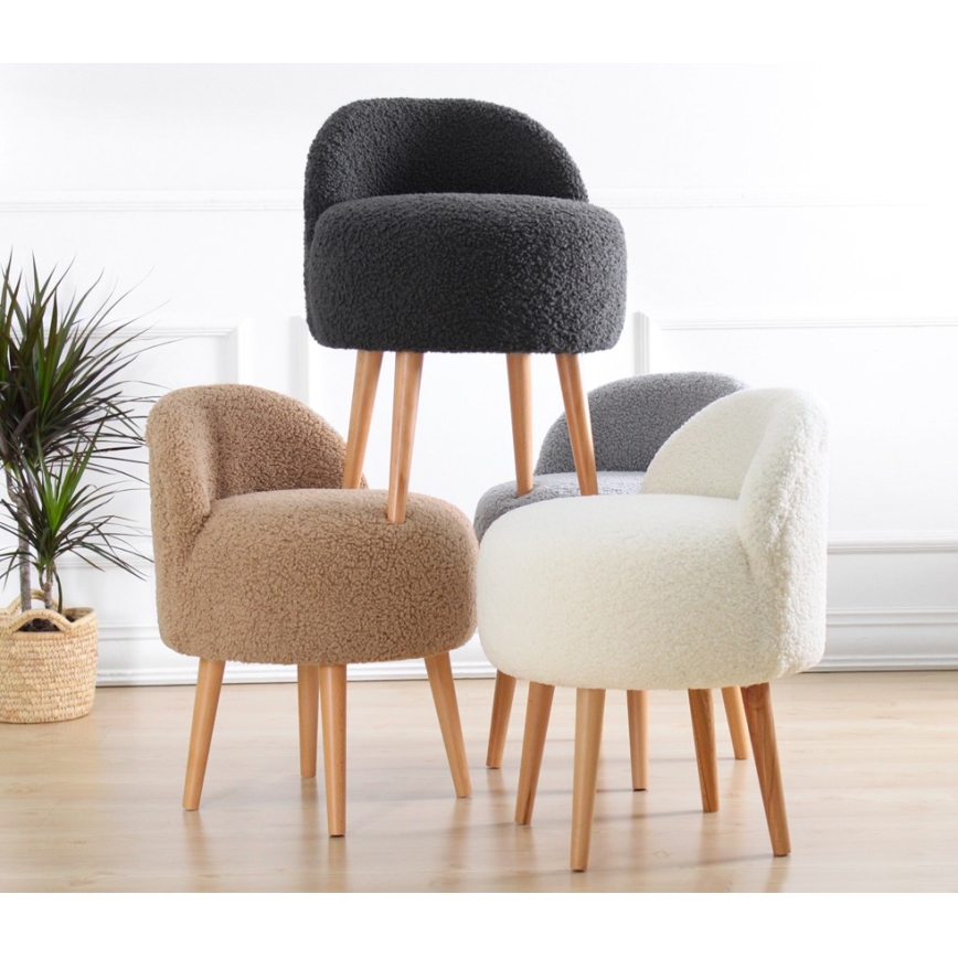 MIKI Pouf Ø 46 cm, Brown