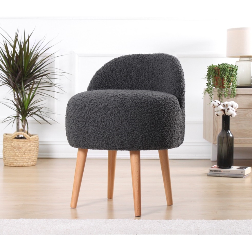 MIKI Stool, Ø 46 cm, Dark Grey