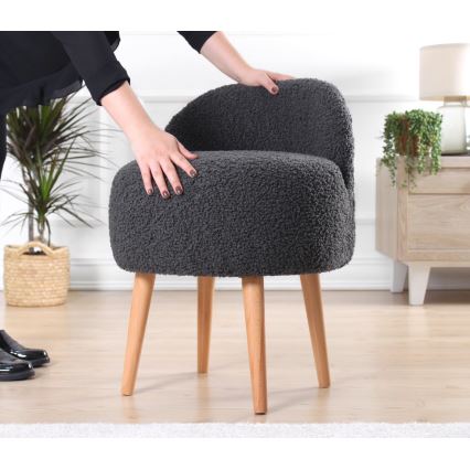 MIKI Stool, Ø 46 cm, Dark Grey