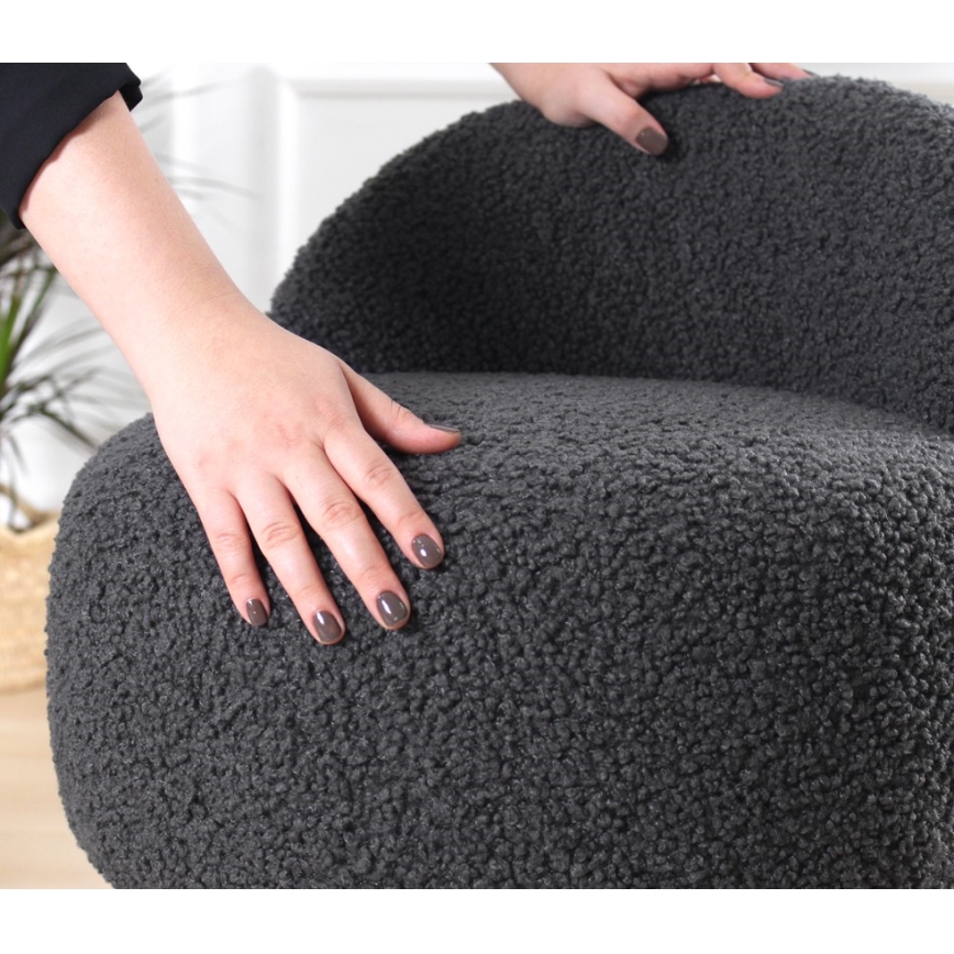 MIKI Stool, Ø 46 cm, Dark Grey