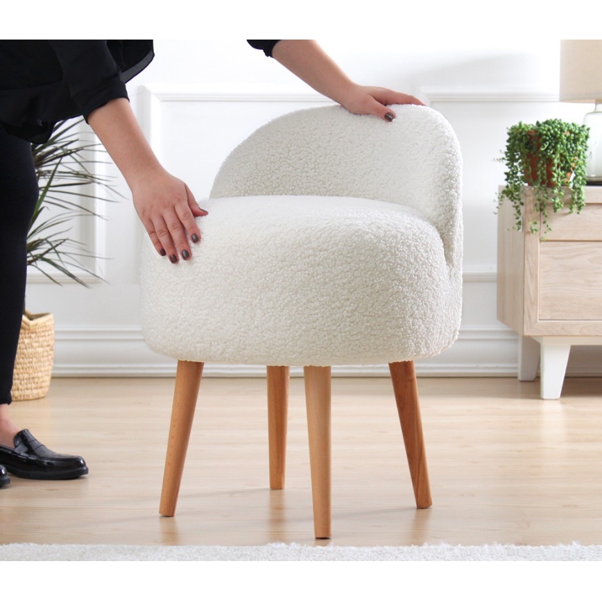 MIKI stool, Ø 46 cm, white