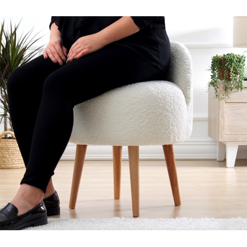 MIKI stool, Ø 46 cm, white