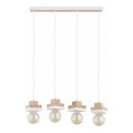 MIKO cable pendant 4xE27/15W/230V white/beige