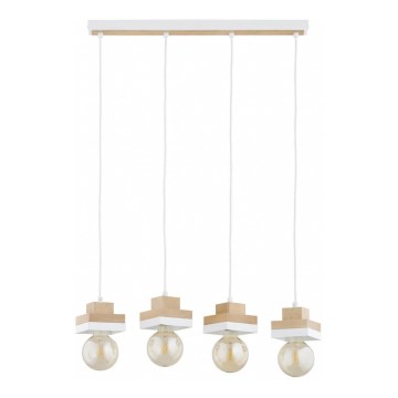 MIKO cable pendant 4xE27/15W/230V white/beige