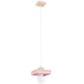 MIKO Cable Pendant Light 1xE27/15W/230V Pink/Beige