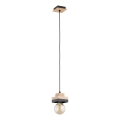 MIKO pendant light on cable 1xE27/15W/230V black/beige
