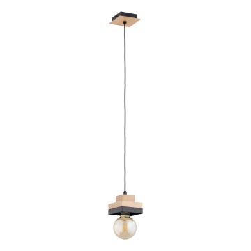 MIKO pendant light on cable 1xE27/15W/230V black/beige