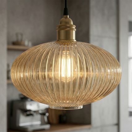 MILOU Cable Pendant Light 1xE27/15W/230V Gold/Smoked Beige