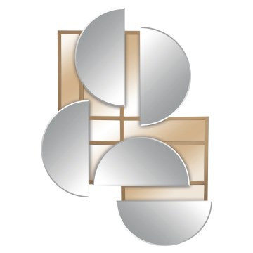 MIRO 127 x 90 cm Wall Mirror, Gold