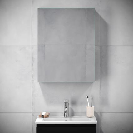 Mirror bathroom cabinet HENRY 65x50 cm black